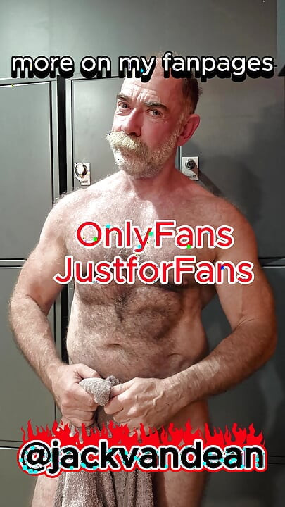 Hairy Muscle Daddy Strokes Uncut Cock