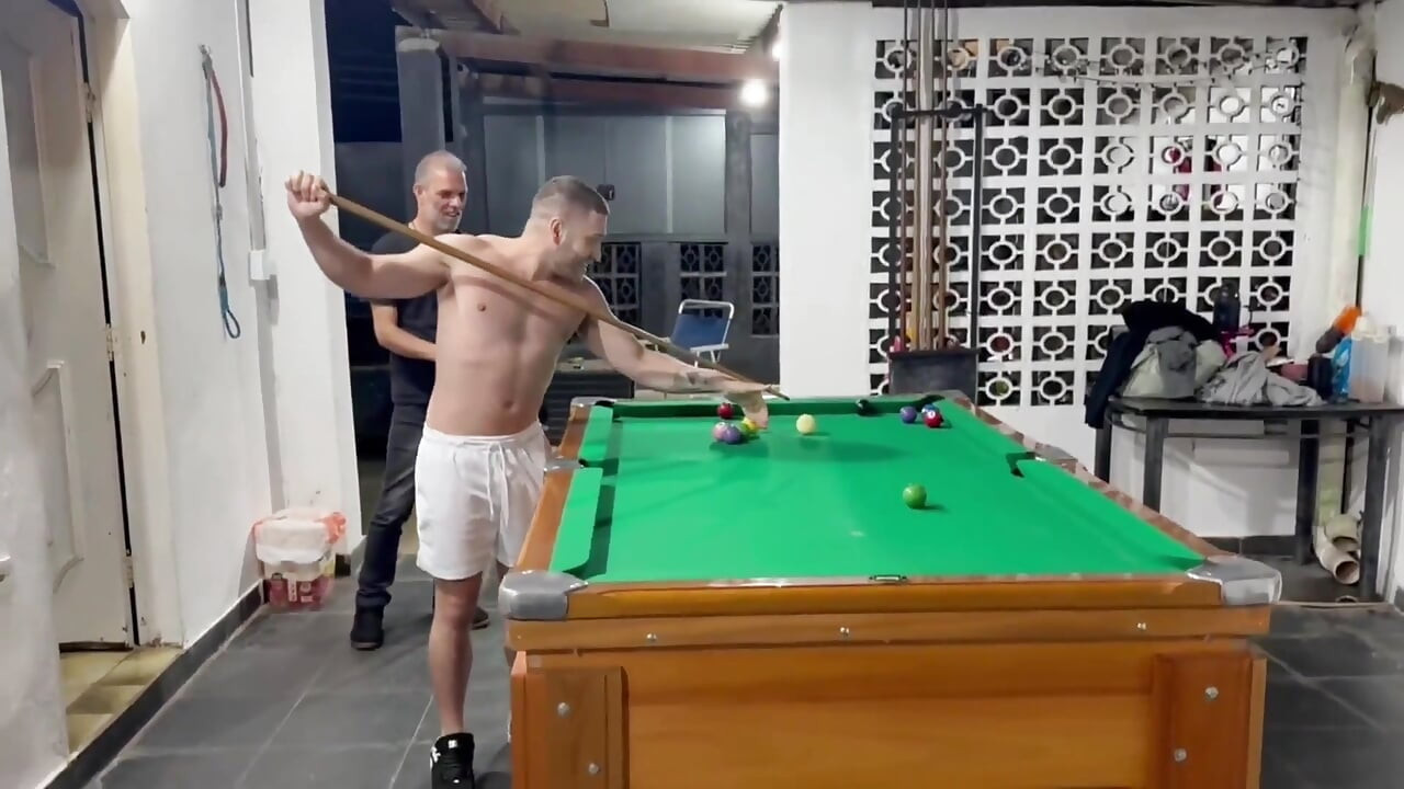 Sr Carmona and Victor Ferraz Playing Naked Billiards