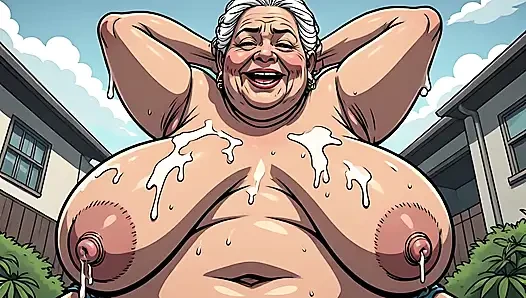 Retro Art Mexican Women Covered in Cum