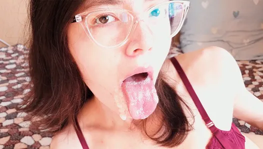 Slutty Girlfriend Loves Getting Cum In Her Mouth After Sex