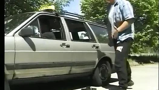 A girl, alone, with two perfect strangers