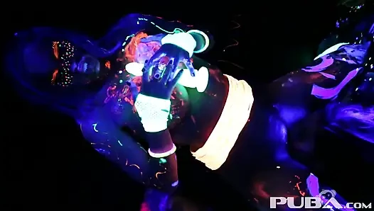 Black-light rainy night with Abigal Mac & Ava Addams