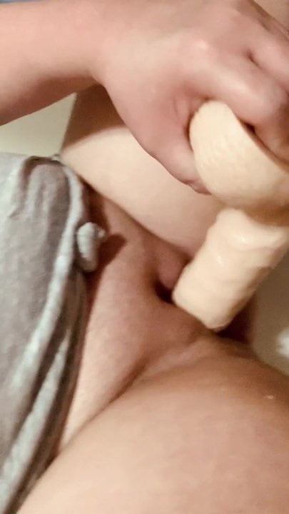 Tattooed Redhead Whore Fucks Big Dildo Until She Squirts