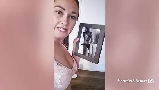 Scarlettravenxo macht sich bereit und führt einen custom für einen fan durch