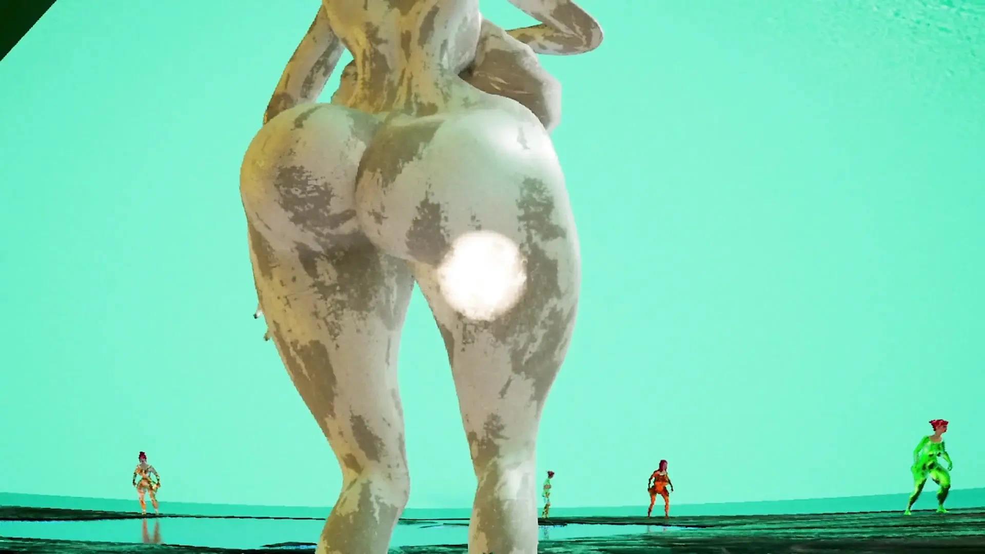 Realistic 3D – Striptease – RTX 60 FPS – Physics – White Robot Sex Doll – Big Ass & Tits