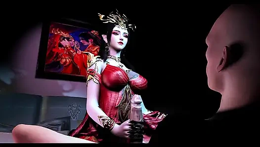 Verführerin mit großen möpsen im Cyberreich - 3D-Animation Hentai