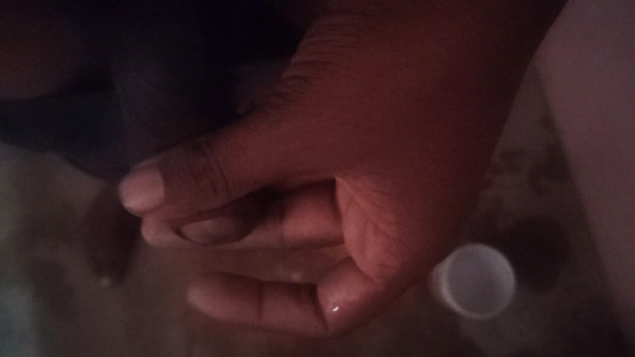Handjob play big dick cum in my hand