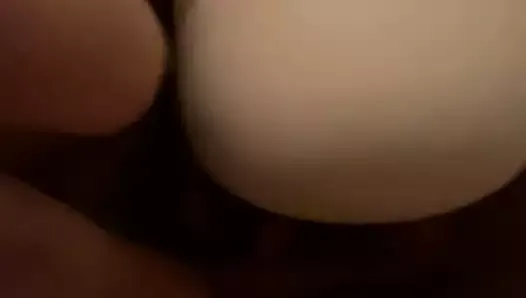 cuck stretching my tight pregnant bbw pussy with bbc dildo