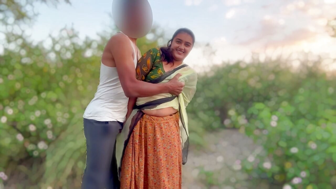 Indian Village girl was returning from meeting her boyfriend when she was caught by an strange man in Jungle, she was so scared