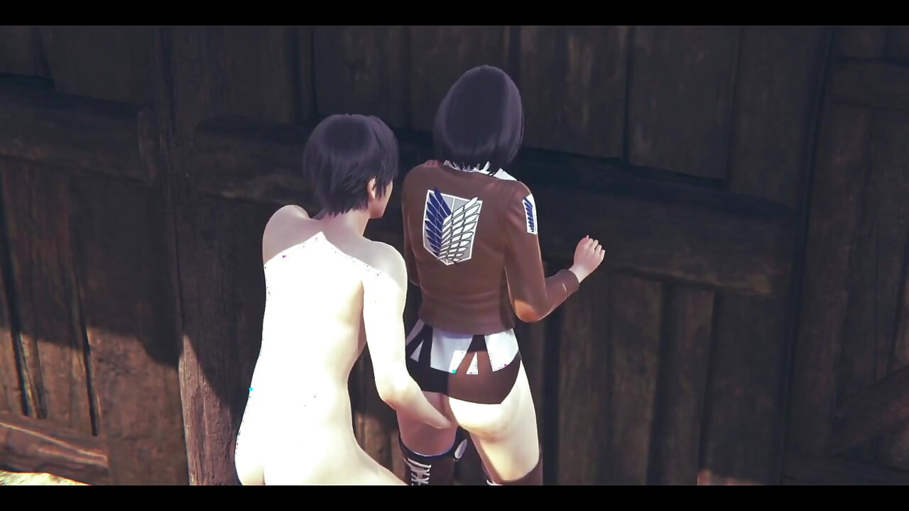 On Titans Hentai - Mikasa móc cua để đạt cực khoái sau đó đụ với creampie - manga anime khiêu dâm trò chơi châu Á Nhật Bản