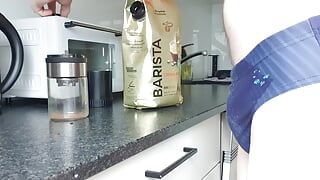 Perving at me while making coffee (requested)
