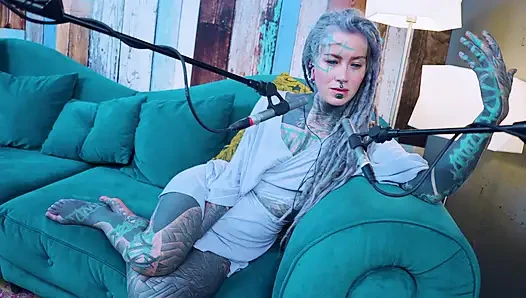 I talk about J - Jelousy - ASMR podcast SFW talking goth skinny girl dreadlocks tattoo model inked girl