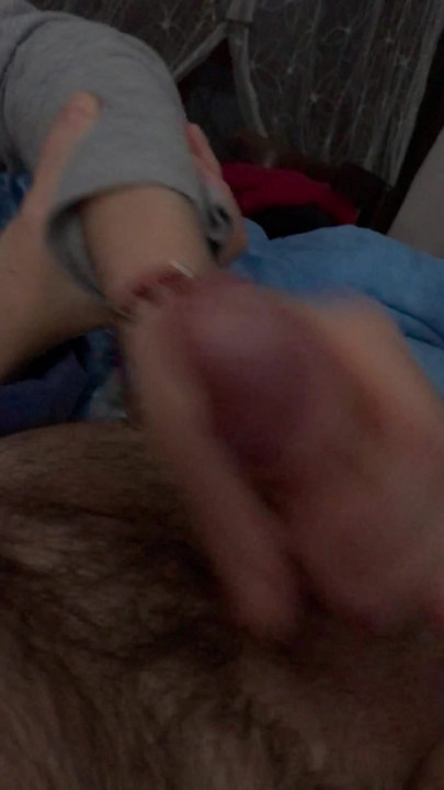 My wife gives me a gorgeous night handjob with a copious cum blast | Clip 1