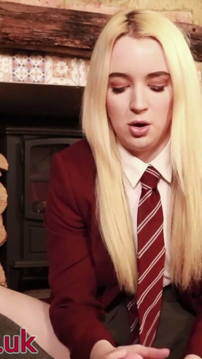 British Schoolgirl Gives Footjob J.O.I | Clip 1