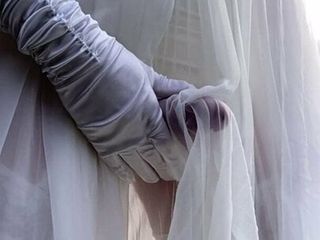 Bruiloft bruid cumshot lingerie