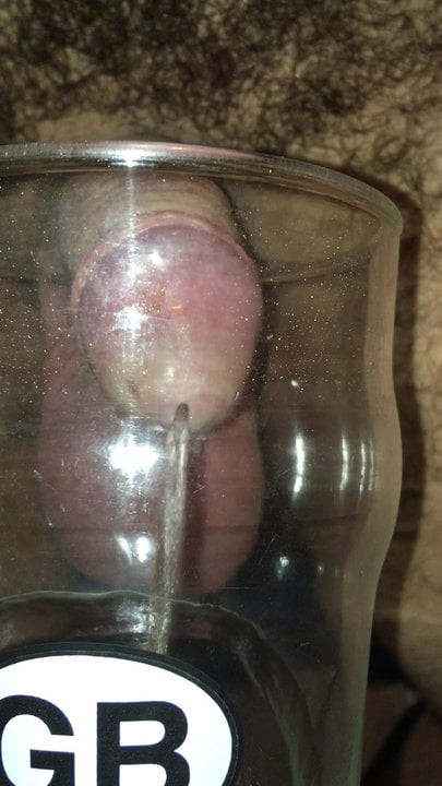 Just me pissing in a pint glass