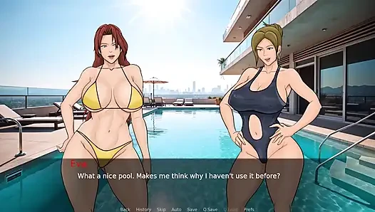 Eva'nın ecstasy #08 sıska bikinili havuzda dinlenen iki ateşli hatun