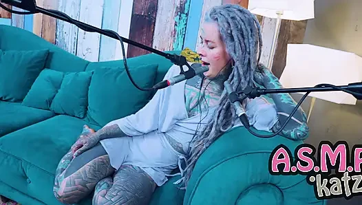 I talk about Z - zeal - ASMR podcast SFW talking goth skinny girl dreadlocks tattoo model inked girl