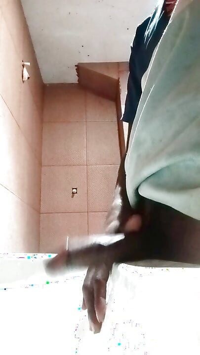 Bathroom  cum droped and dick masturbation solo very hard and big cum shorts