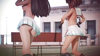 Mmd R-18 - chicas anime sexy bailando (clip 39)