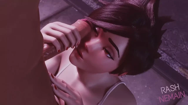 Overwatch - Tracer Blowjob 3d Hentai - by RashNemain