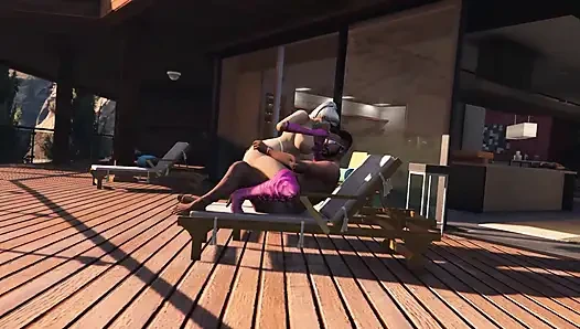 GTA 5 Franklin orders a hot Lady with pink boots Part2