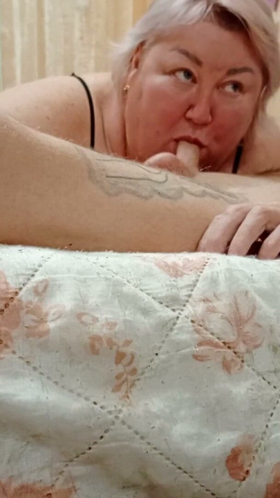 wife sucks my dick until her mouth is filled with hot cum | Clip 2