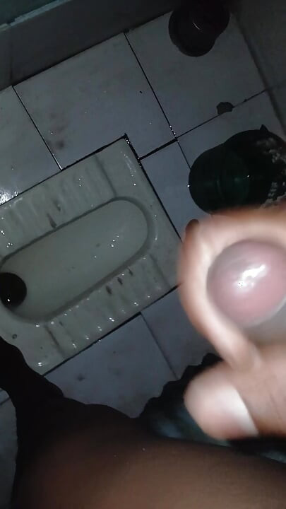 Handjob bathroom