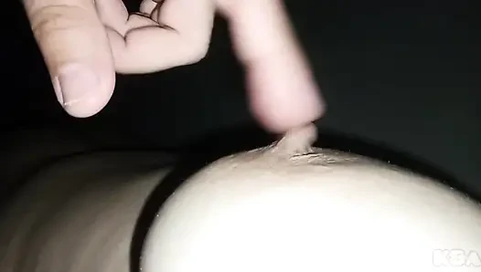 My husband plays and sucks my swollen nipples, I am warmed by the rich sounds he makes when he licks my juicy tits