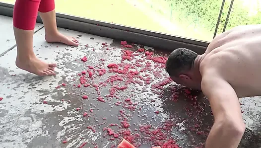 Watermelon feeding!