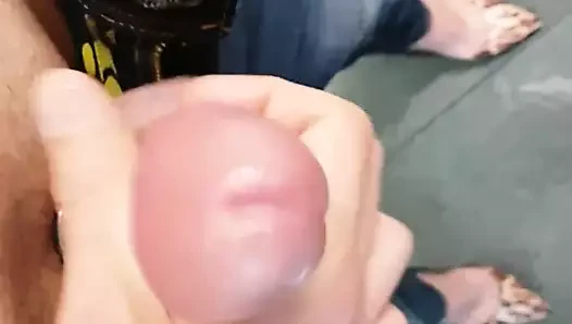 jerking in High Heels and skinny jeans