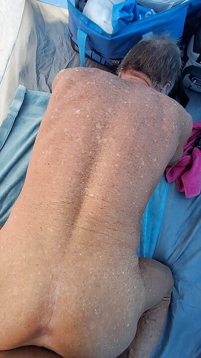 Key getting deep throated and fucked by Pedro at the beach