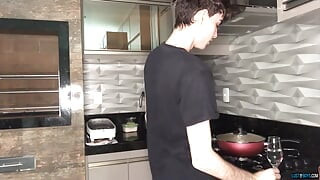 Slurping His Cock Juice