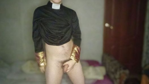 Sacerdote sucio te invita a masturbarte con él y a caer en los pecados