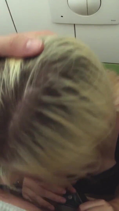 VIP4K. Teen blondie's first time fucking in the train station WC | Clip 2