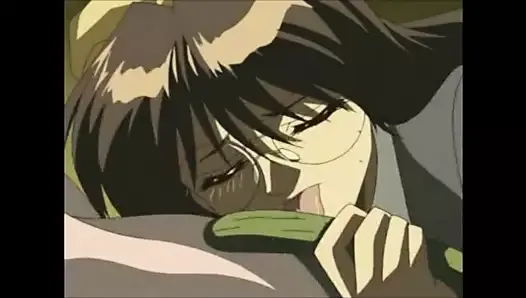 Hentai anal masturbation with cucumber
