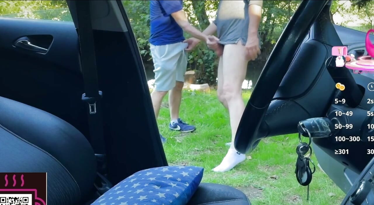 Open Door Car Blowjob in the Park