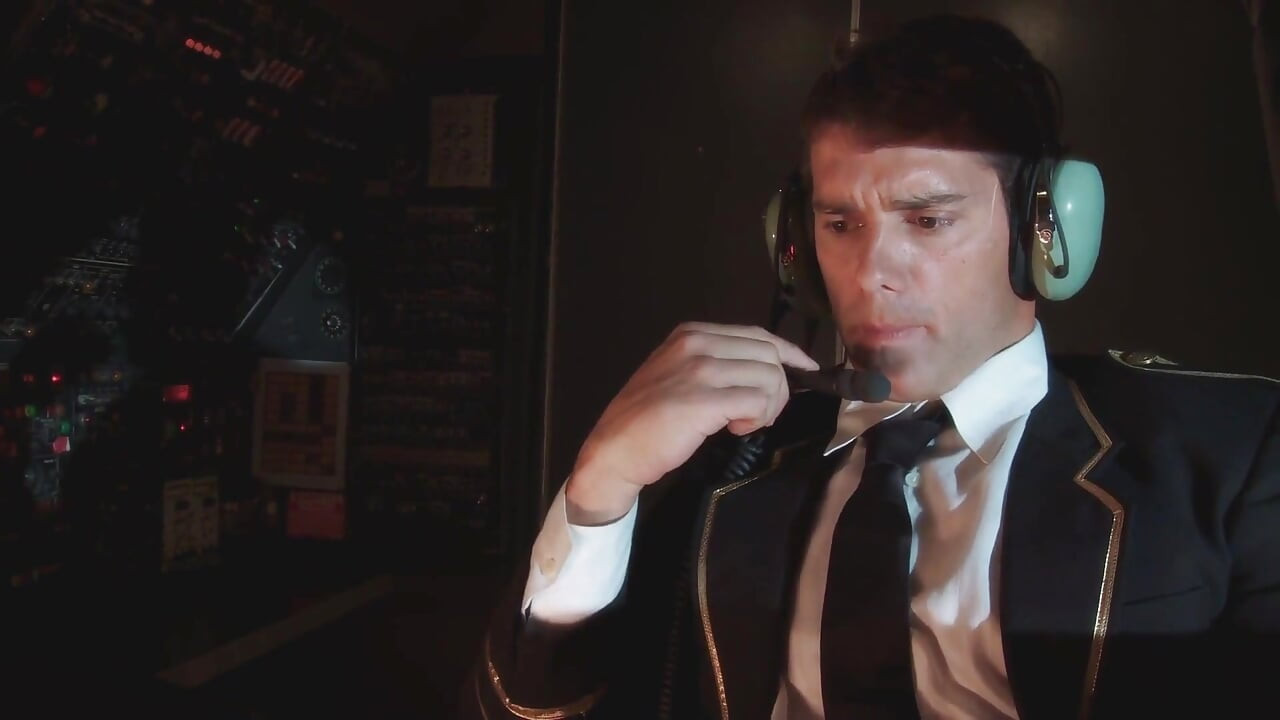 Pilot fucks stewardess in the cock pit