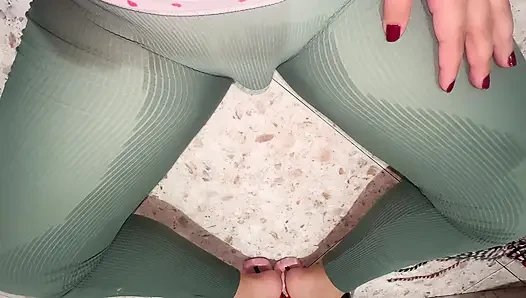 Wet fingers inside a young girl's pussy