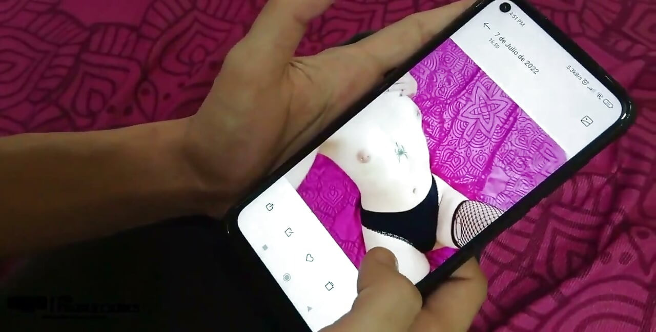 My Stepbrother Masturbates with My Photos and I Help Him by Giving Him My Pussy