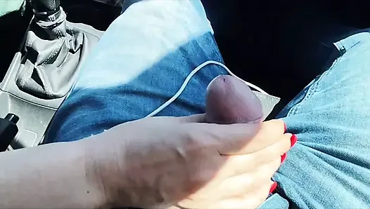 10 minuten handjob im verkehr, öffentlicher handjob!