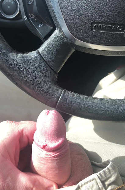 Cum shot in Car