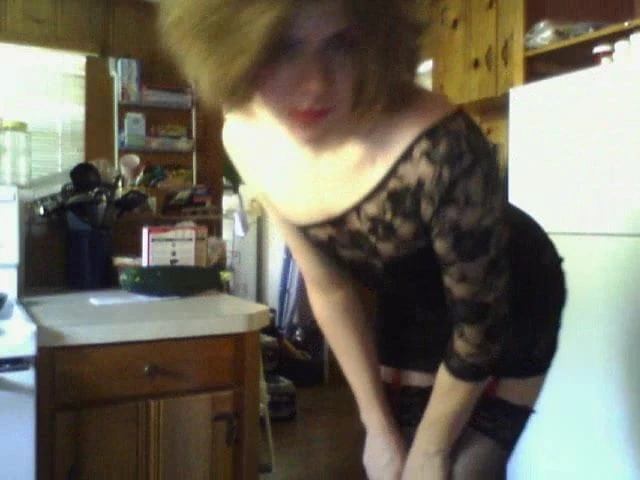 Cute white sissy maid
