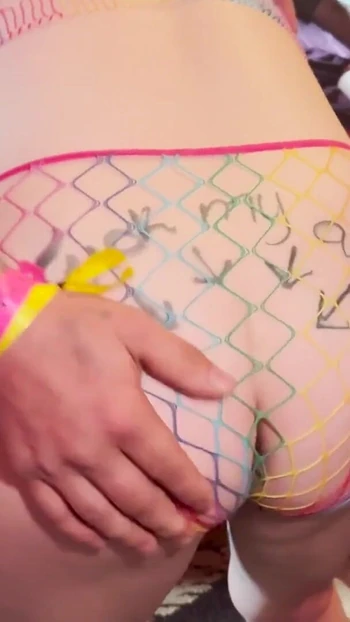 Epic moment from "Reverse Cumming Out Party: Pansexual Pussy-Lovers' Gangbang with Enthusiastic Consent Written on their"