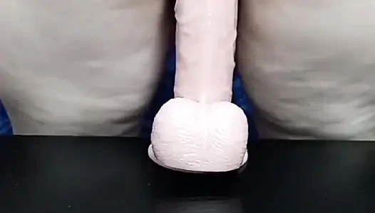 Dirty creamy pussy and big oiled ass, take a big dildo