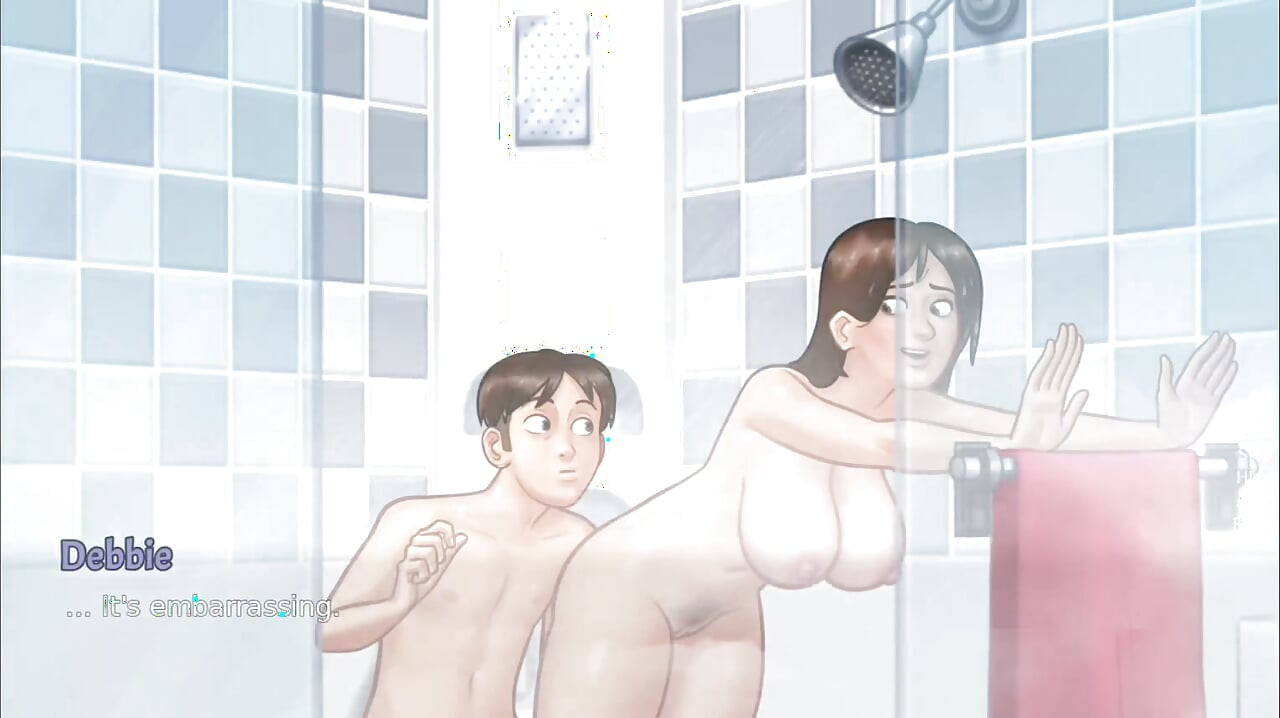 Anon sucks Debbie's asshole in shower - summertime saga gameplay part 2