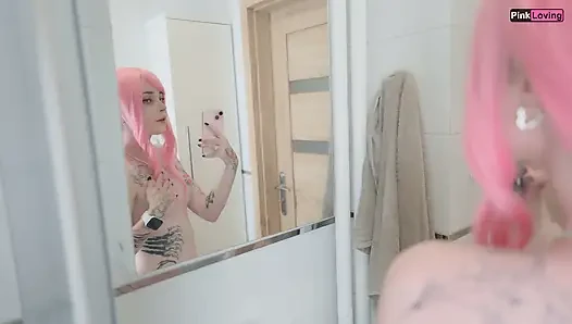 Stepsister Catches Me Fucking Sex Doll with Her Nudes Then Replaces the Doll and Takes My Huge Cock