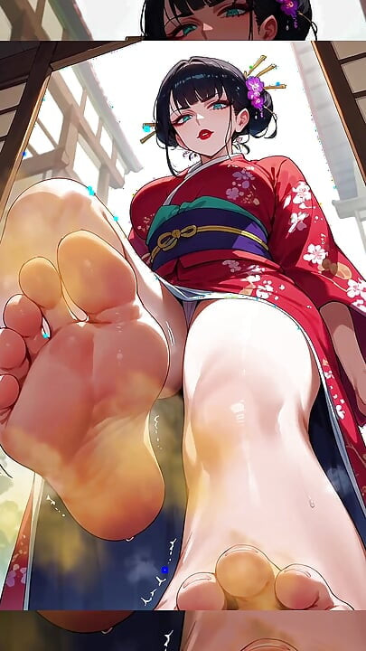 Cheirando o Cheiro dos Pés e Dedos de um Oiran - Hentai Anime