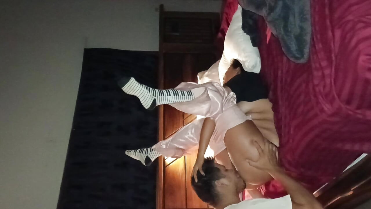 Latina stepdaughter fucked in pajamas after party