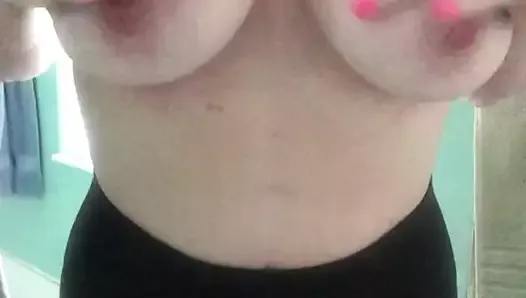 Slut step mom shows her big tits